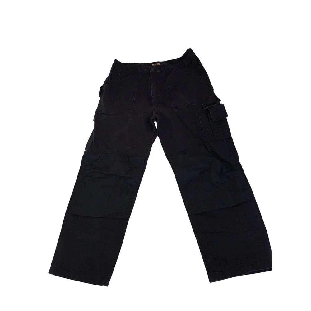 Blaklader Bantam Work Pants Mens 38x30 Black Cotton Canvas Double Knee‎ Utility